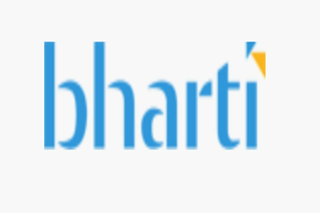 Bharti company logo with stylized 'i'