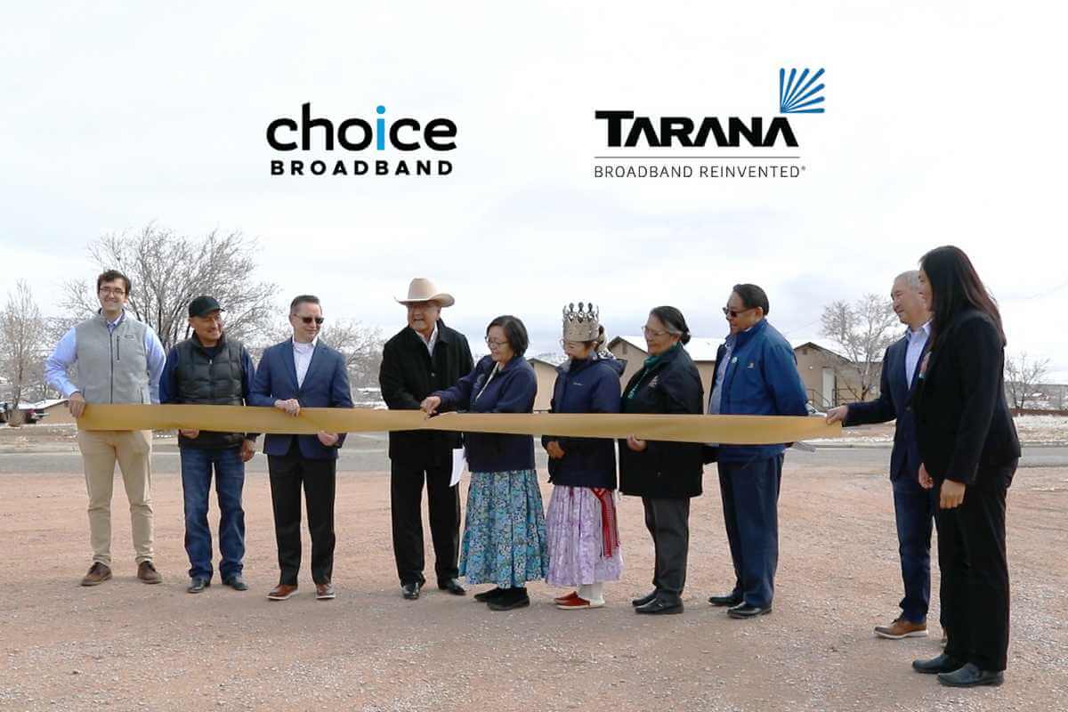 Group ribbon-cutting ceremony by Choice Broadband and Tarana.