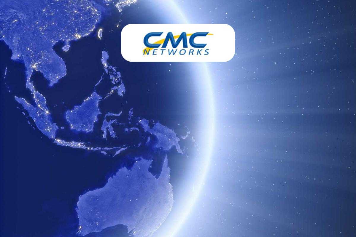 Earth from space with CMC Networks logo.