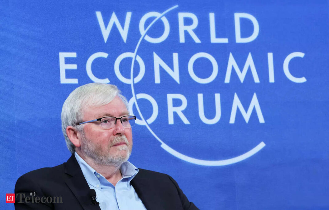 Man speaking at World Economic Forum event