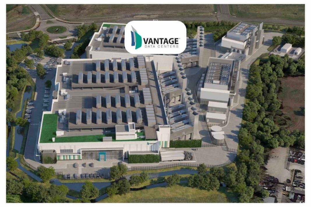 Aerial view of Vantage Data Centers campus.