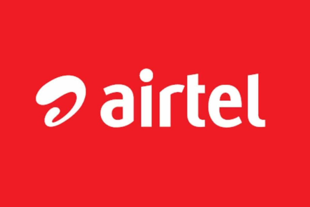 Airtel logo on red background