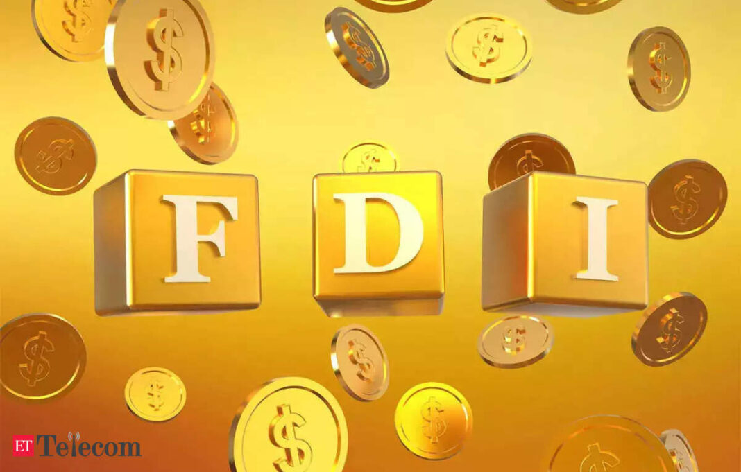 FDI letters with falling dollar coins on gold background