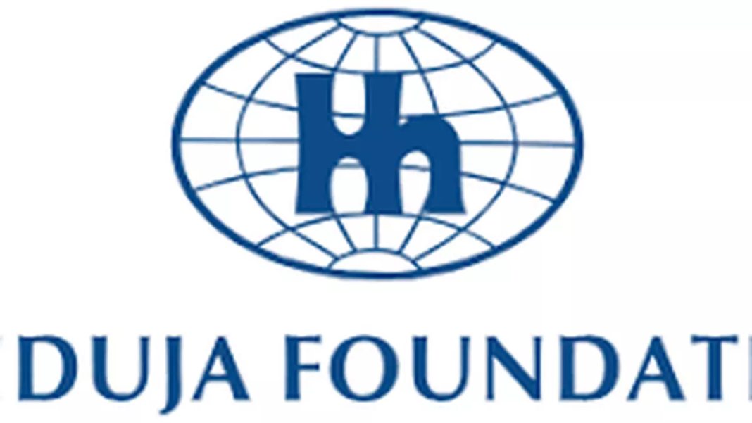 DUJA Foundation logo with globe and initials
