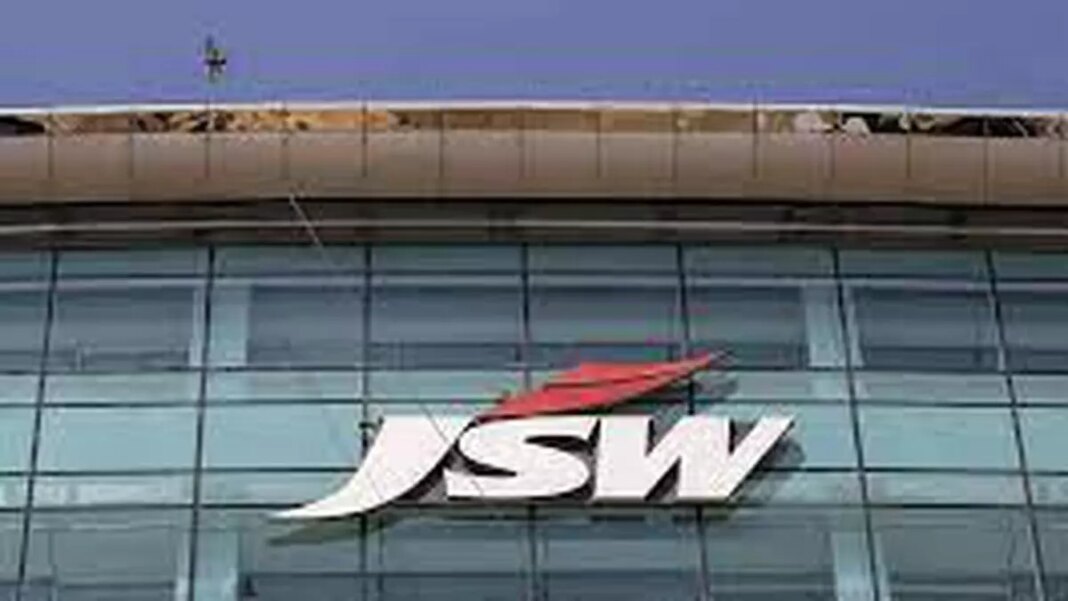 JSW logo on building facade