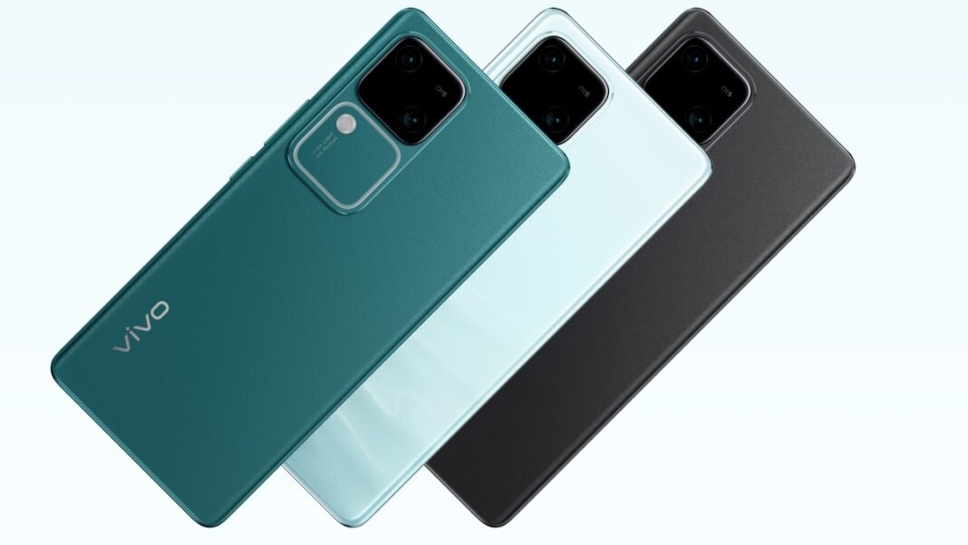 Vivo smartphones with triple camera setup.