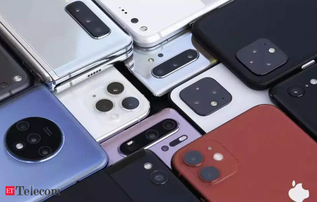 Assorted smartphones displaying camera designs.