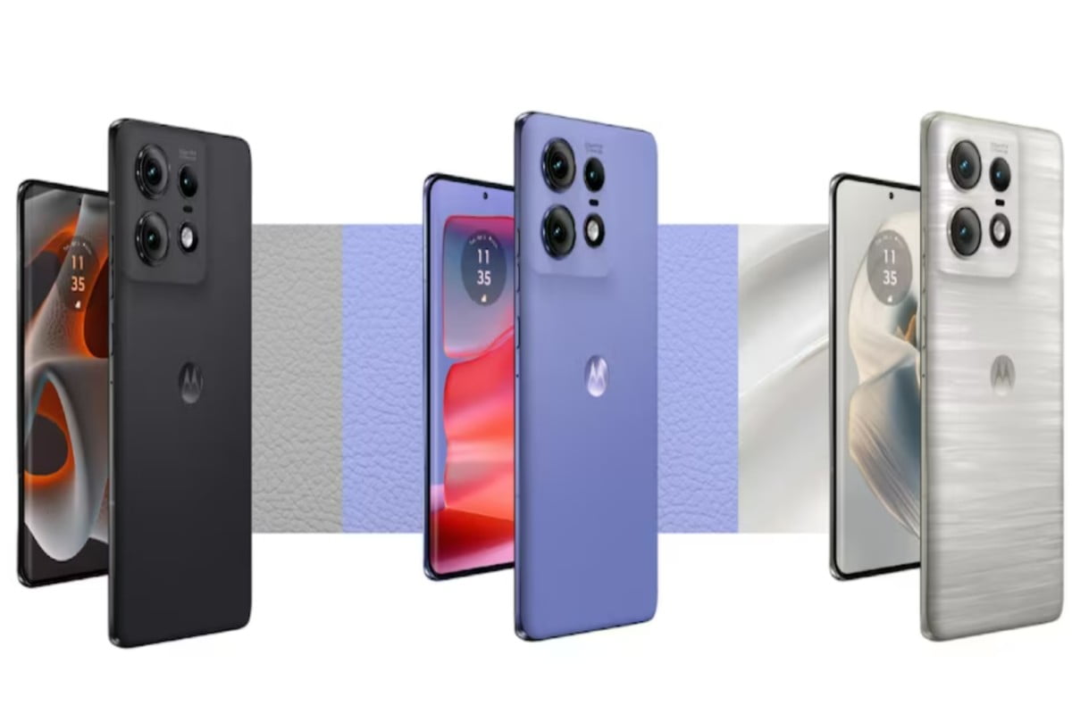 Collection of modern smartphones with triple camera design.
