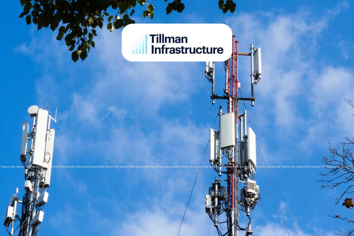 Tillman Infrastructure cell towers against blue sky