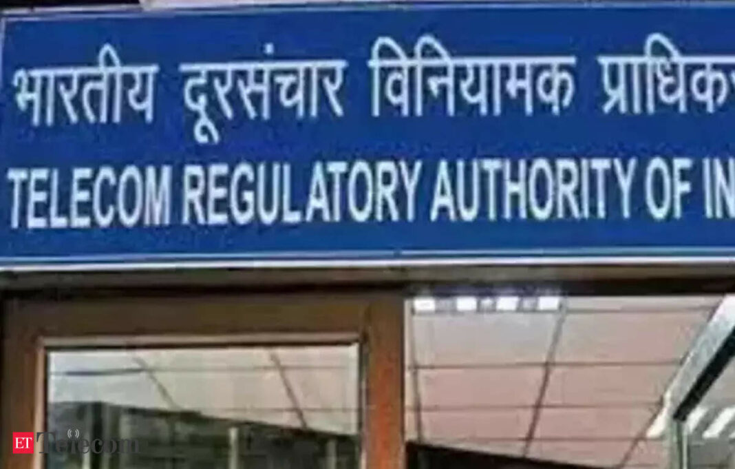 Telecom Regulatory Authority of India signboard.