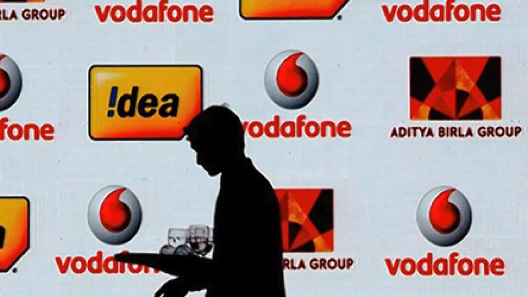 Silhouette before Vodafone and Idea logos.