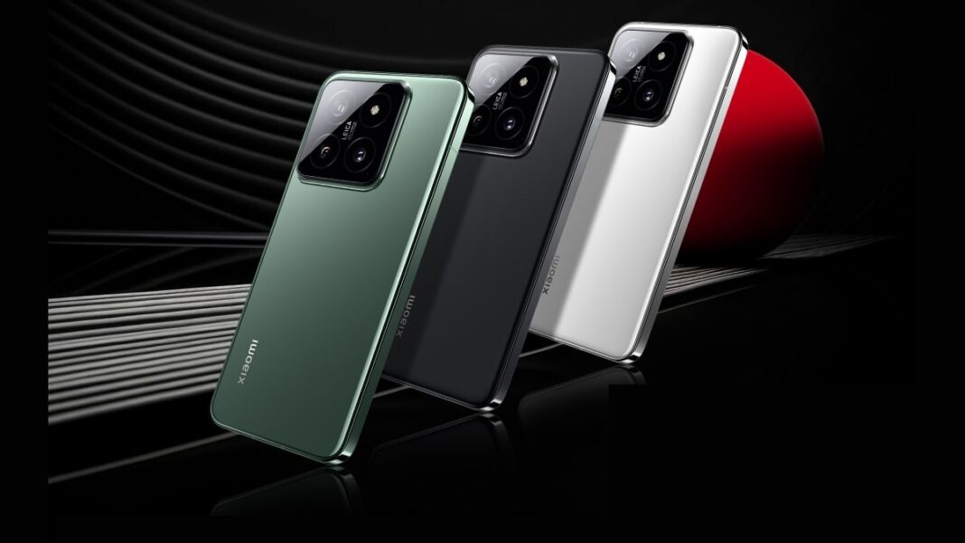 Latest smartphones in green, black, and white colors