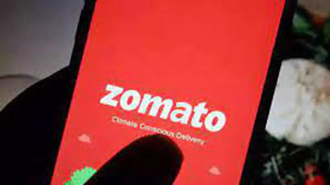 Zomato app on smartphone screen.