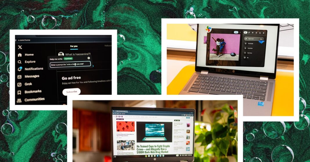 Collage of laptops displaying various applications and websites.