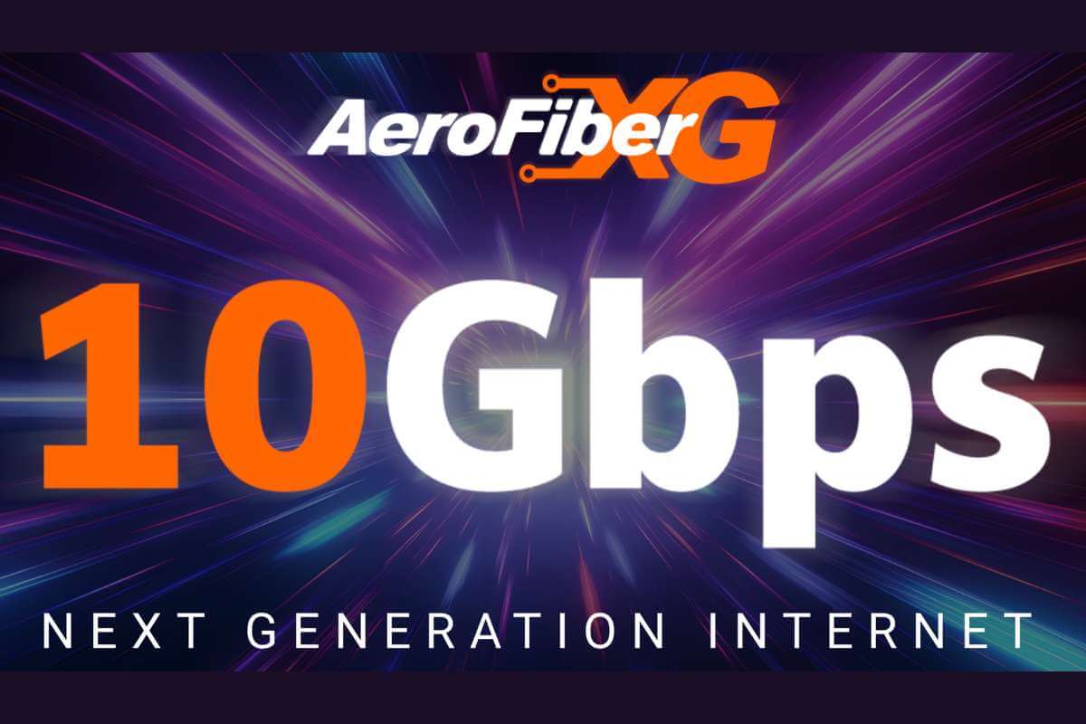 AeroFiberG advertises 10Gbps next-generation internet speeds.