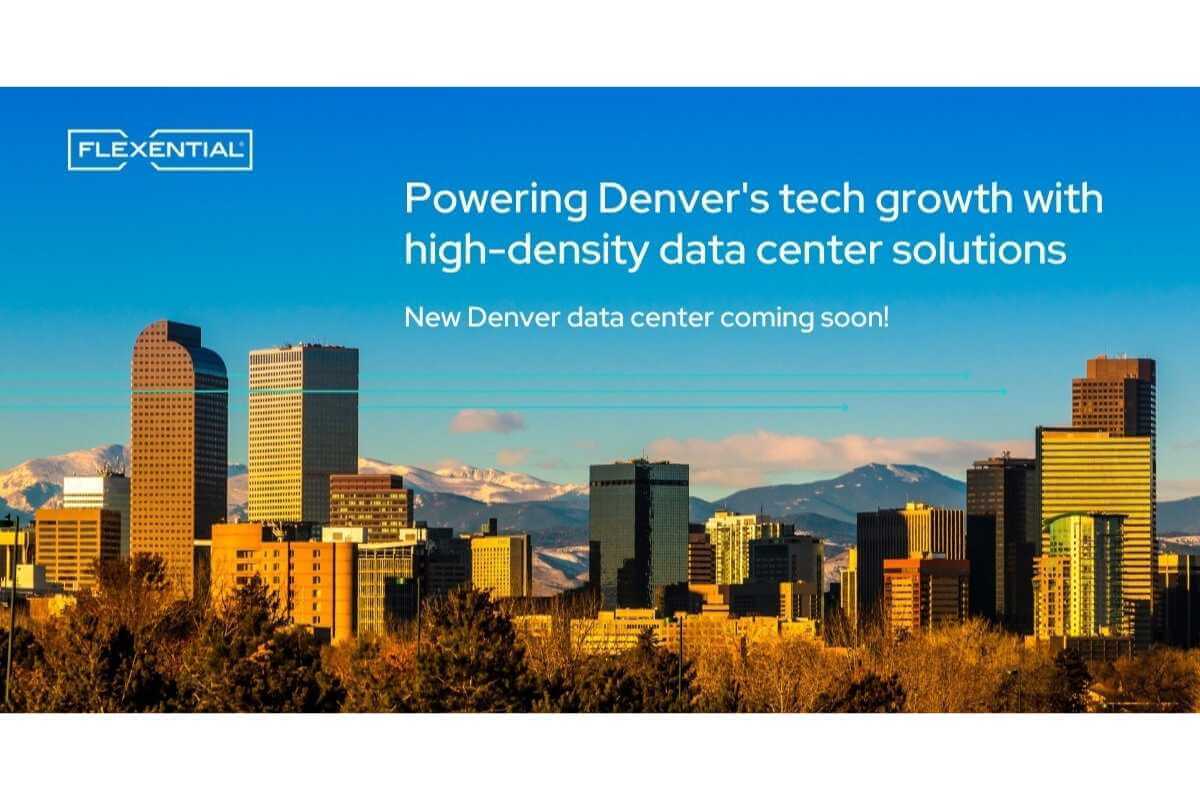 Denver skyline promoting new data center.