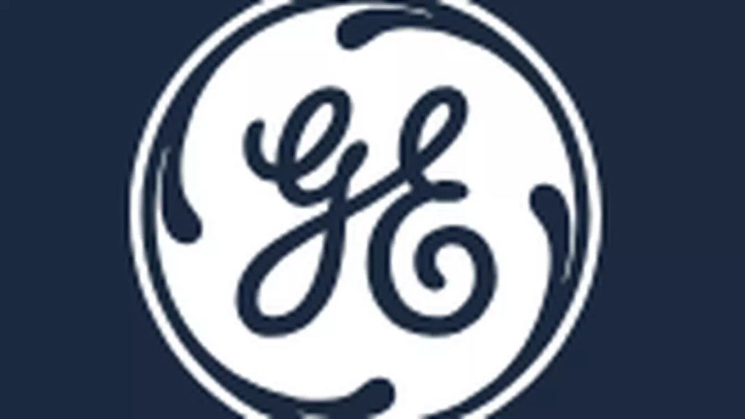 GE logo on dark background.
