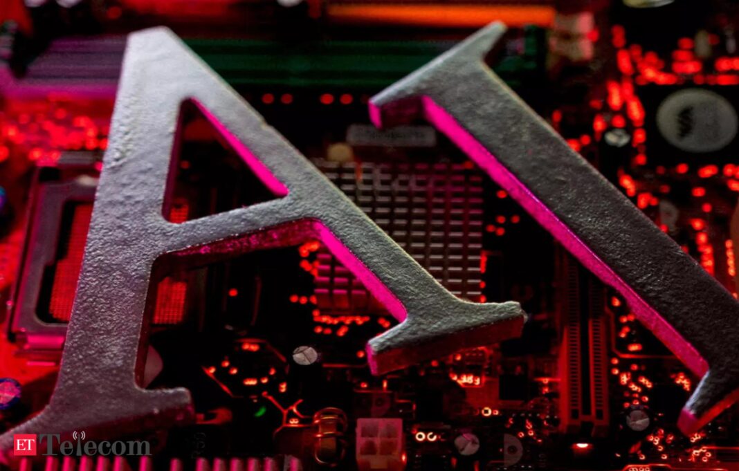 Metallic letter "A" on glowing red circuit board.