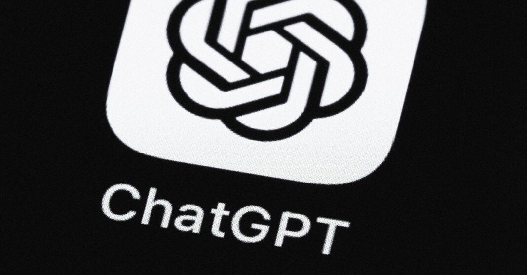 Close-up of ChatGPT logo on screen