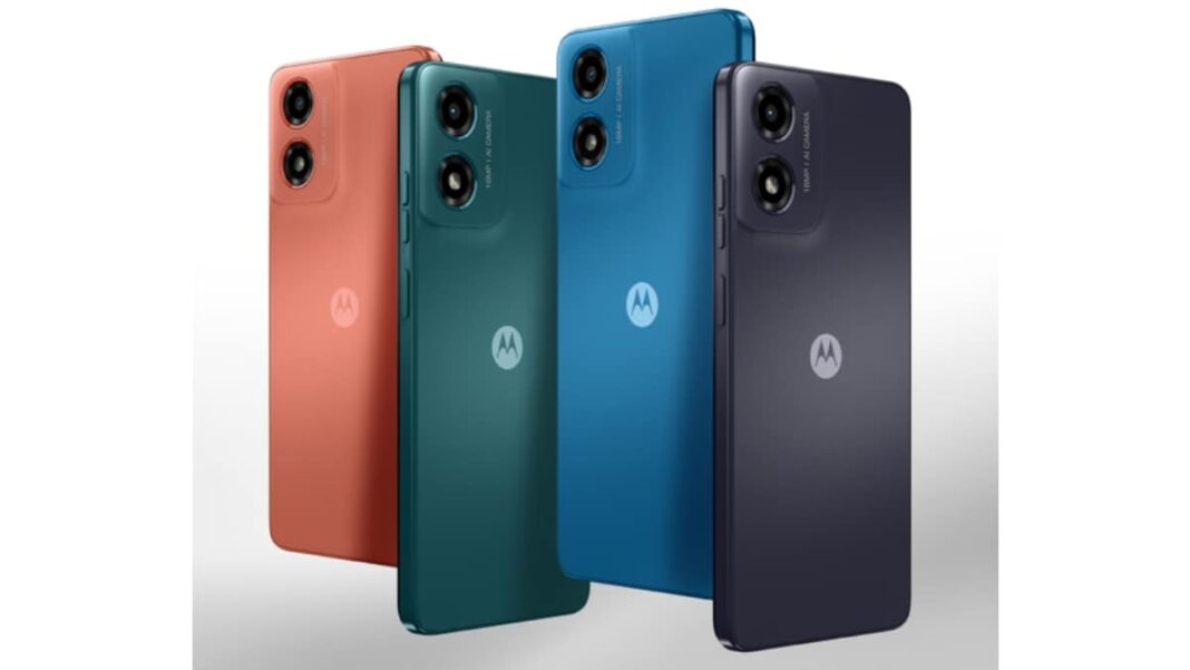 Assorted color Motorola smartphones lineup.