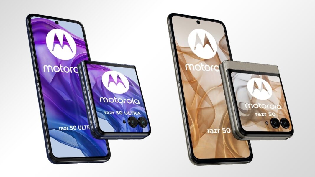 Motorola Razr smartphones display variations.