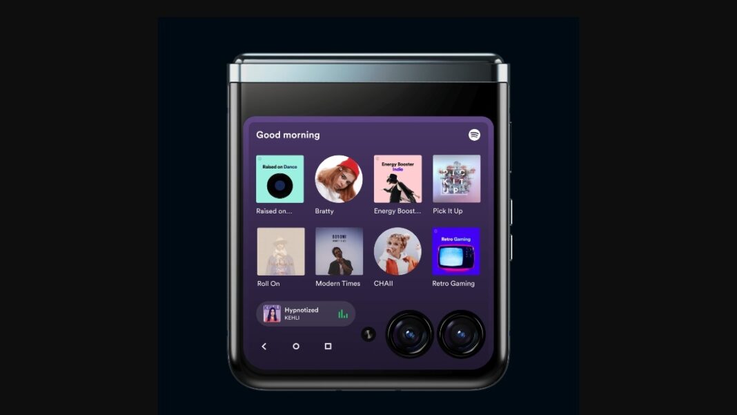 Smartphone displaying music app's personalized playlist screen.