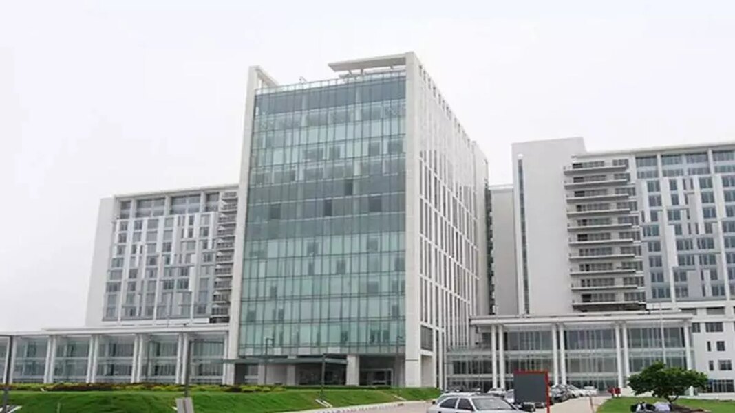 Modern office buildings with glass facade