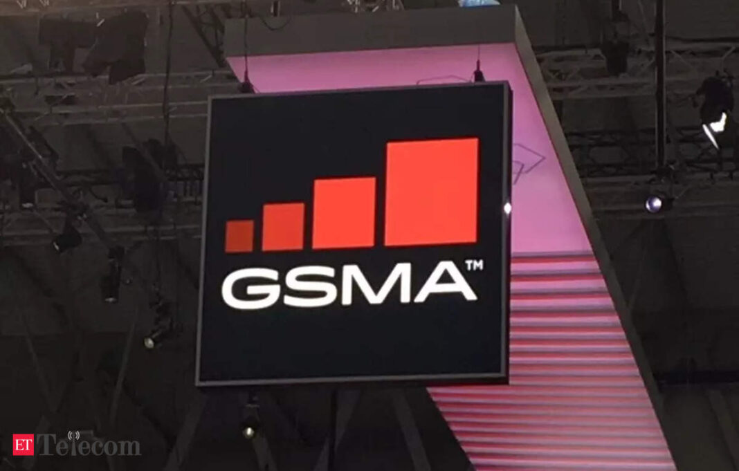 GSMA logo on display at event.