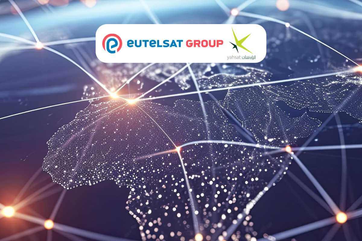 Eutelsat Group network connectivity graphic illustration
