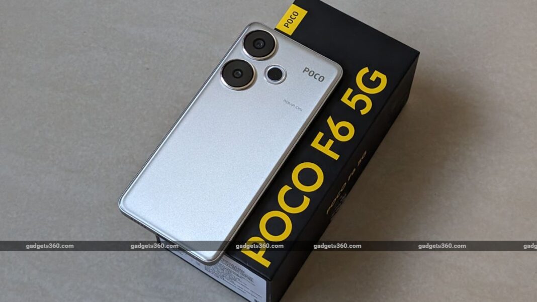 POCO F6 5G smartphone on box