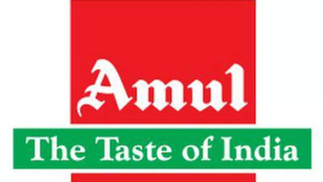 Amul brand logo with slogan 'The Taste of India.'