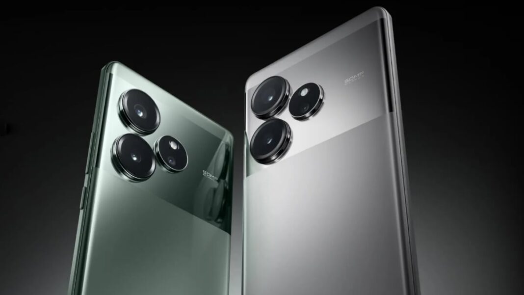 Dual smartphones with quad-camera setup.