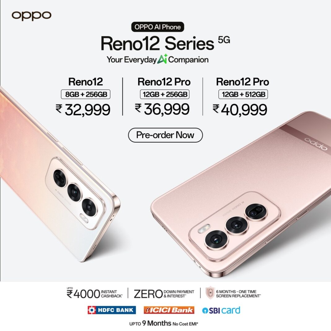 OPPO Reno 12 Series 5G phones with prices.