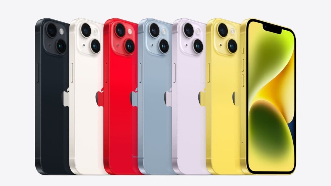 Colorful lineup of modern smartphones with dual cameras.