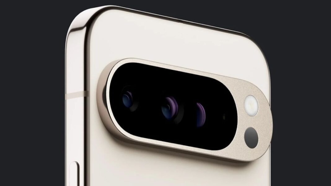 Close-up of smartphone dual-camera system.