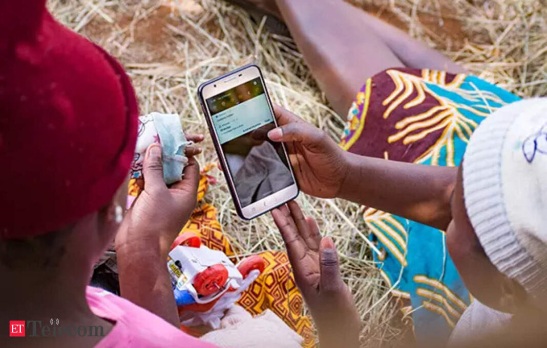 People using smartphone outdoors