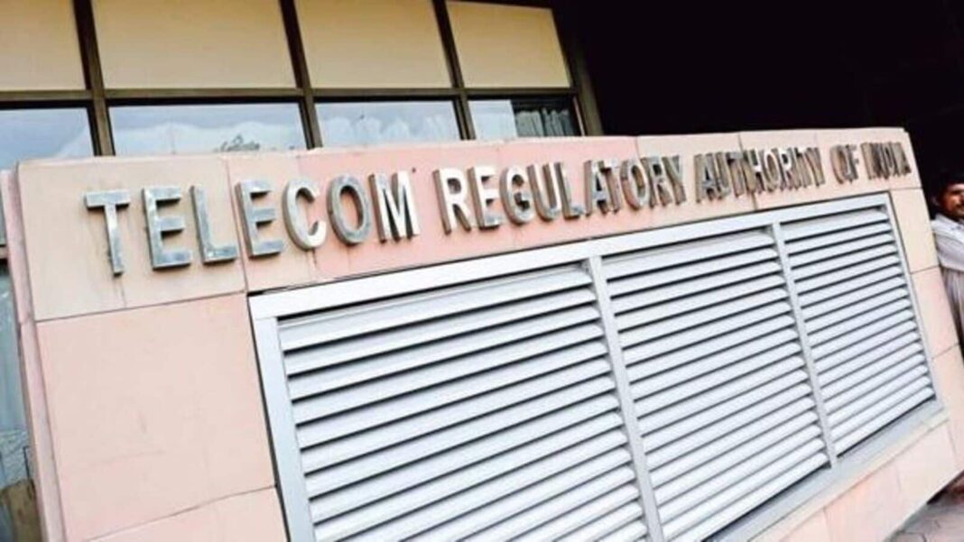 Signage of Telecom Regulatory Authority of India.