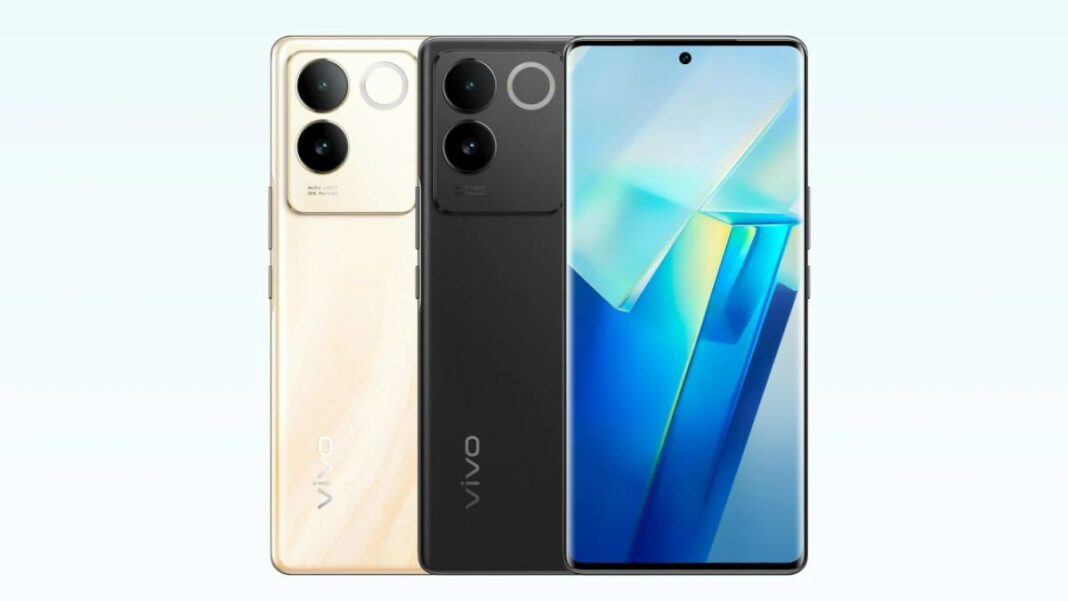 Two new Vivo smartphones, black and gold colors.