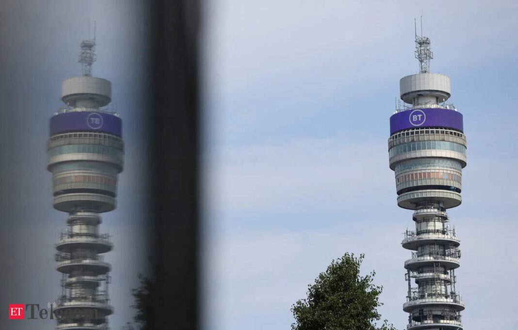 Reflection of a telecommunications tower on glass.