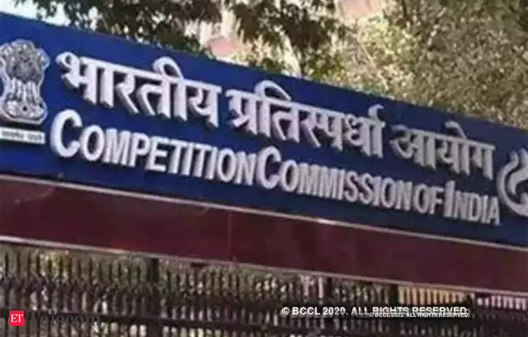 Signboard of Competition Commission of India.