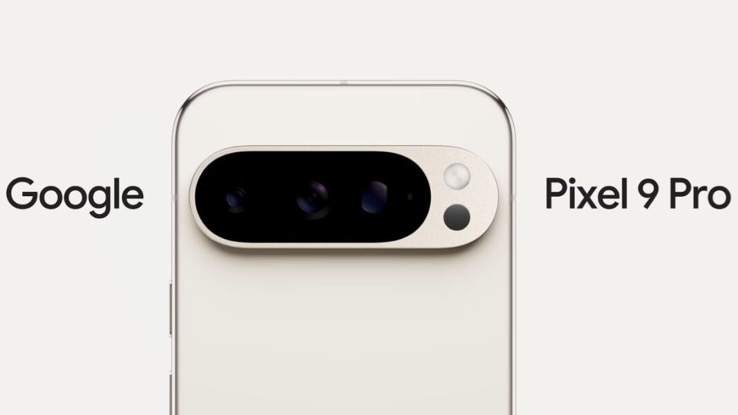 Google Pixel 9 Pro smartphone camera close-up