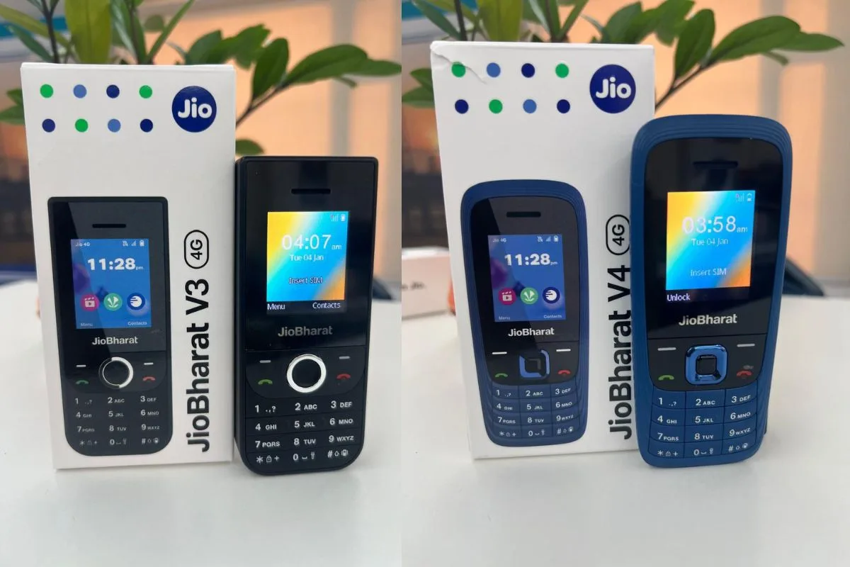 jiobharat v3 and v4 launched in india