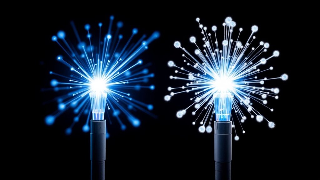 fiber type transmission differences